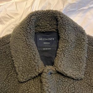 All Saints Mens fluffy jacket, Size L